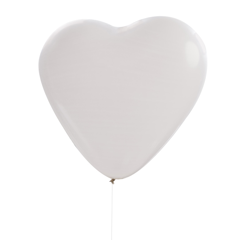 Srdcové Balóny - Biela - 90 cm (3ks)